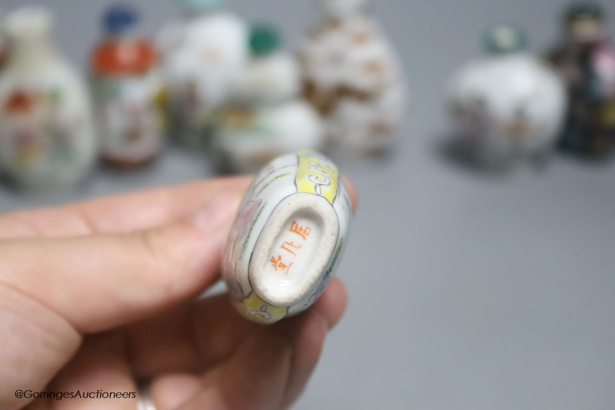 A collection of Chinese porcelain snuff bottles